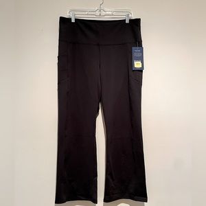 Marika Women’s Black High Rise Tummy Control Pocket Eclipse Yoga Pants Size 1X